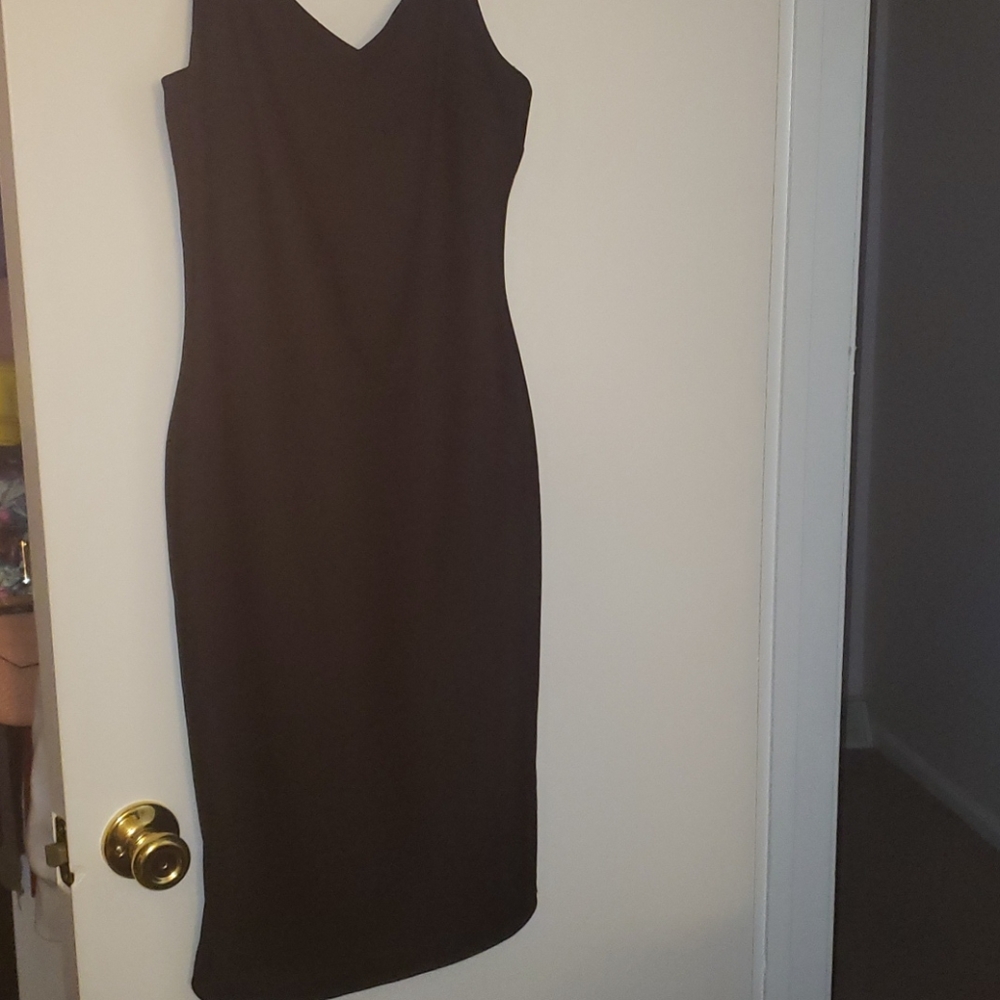 Black Ribbed Bodycon Dress